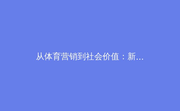 从体育营销到社会价值：新时代中国体育产业的转型与挑战 - 4